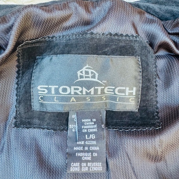 Men's LG Stormtech Classic Black Suede Jacket Epson Exceed Your Vision Embossed - Picture 7 of 11